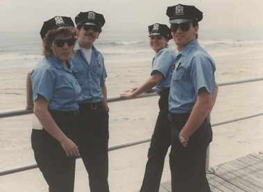 Long Beach Police officers on the Long Beach Boardwalk
